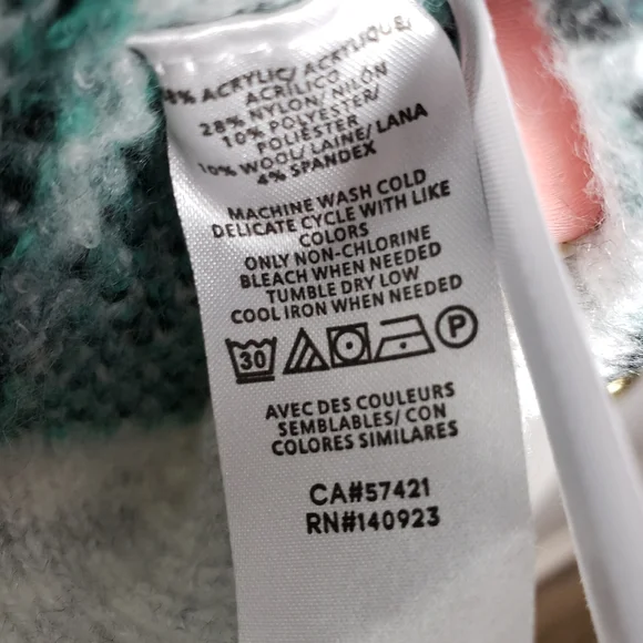 LOFT Leopard Print V-Neck Sweater - Size: XS - Picture 8 of 9